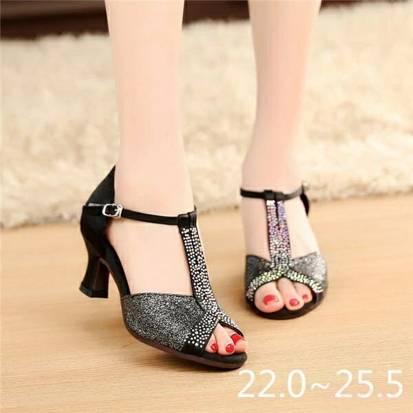 【送料無料】モダン ラテン兼用社交ダンスシューズ 大きいサイズ ダンスシューズ レディース 社交ダンス シューズ レディース靴 パンプス 練習用 演出 発表会