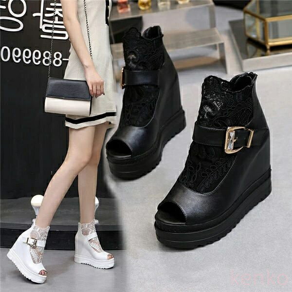 【送料無料】ブーツサンダル レディース サマーブーツ 厚底 スニーカー 超インヒール 痛くない 歩きやすい 美脚 疲れにくい シューズ バックジッパー