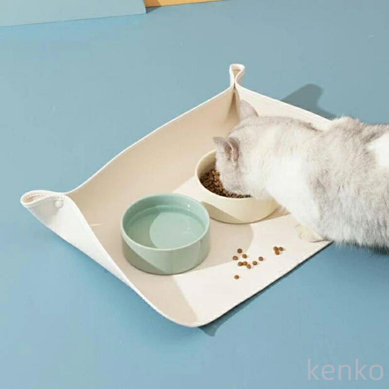 【送料無料】ペットマット 食事マット ペットマット ランチョンマット PUレザー ボウル置き用 給餌マッ..