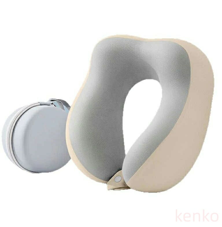 【送料無料】低反発U字型枕 トラベルピロー 首サポート 旅行用ネックピロー コンパクト収納 飛行機用枕..