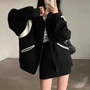 【送料無料】レディース アウター コート ゆったり 野球服 秋冬 カジュアル おしゃれ 個性 ジャケット ダンス服 トップス スポーツウェア 薄手 ストリート系
