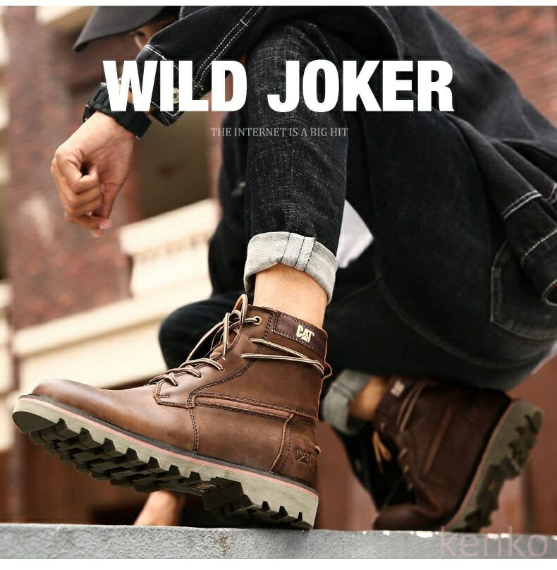 【送料無料】ブーツ メンズ 本革 ハイカット マーティンブーツ 厚底 ブーツ レースアップブーツ ワーク..