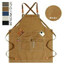 エプロン 前掛け ワークエプロン 胸当てエプロン カフェエプロン H型 汚れ防止 メンズ レディース 作業用 職人 シンプル ズック 男女兼用 調整可能 動きやすい 2025 新作