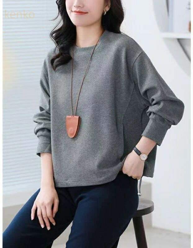 スウェット レディース トレーナー 裾ドロスト 無地 春 秋 冬 おしゃれ プルオーバー カットソー トップス パーカー 長袖 ドロップショルダー リラックス 長袖tシャツ シンプル ショート丈 着痩せ ゆったり 春秋物 裾 ドロスト 30代 40代 50代