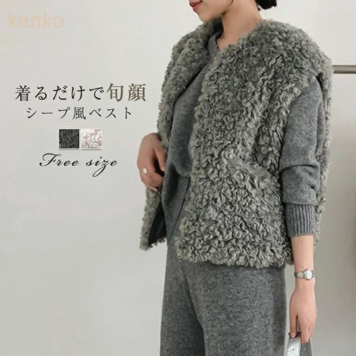 ベスト レディース ボア ベスト 秋冬 エコファー ノースリーブ ボア ファー アウター コート 前開きベスト おしゃれ 秋 冬 大人 可愛い 羽織 ベスト トレンド きれいめ カジュアル デイリー 体型カバー レイヤード 暖かい 柔らかい 軽量 防寒 シンプル