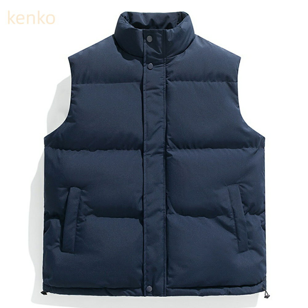 素材：表地:ポリエステル100％ 詰め物:ポリエステル100％ 裏地:ポリエステル100％ ※お使いの画面と実際のお色に若干の差がある場合がございます。 ※機械による生産過程におきまして、どうしても生地を織る際の糸の継ぎ目や多少のほつれ、または色ムラなどが生じている場合がございます。 ※ベルト、飾りやインナーなどは含みません。 ダウンベスト メンズ 秋冬 中綿ダウン 中綿ベスト キルティング ベスト アウター デザイン ファッション 人気 秋 新作 メーカー希望小売価格はメーカーサイトに基づいて掲載しています