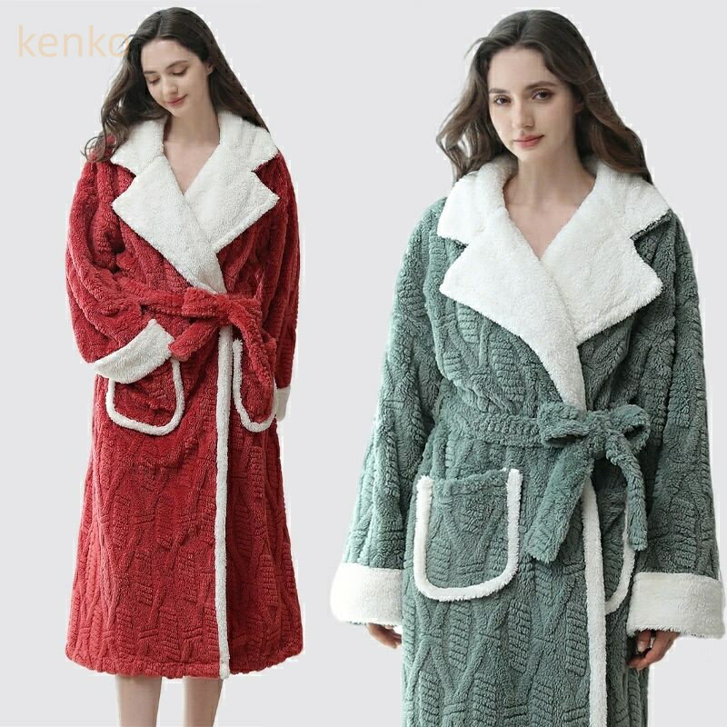 レディース もこもこ 綿 フラワー 防寒 パジャマ 秋冬 ルームウェア タオル地 ママ バスローブ単品 大きいサイズ 高級 ガウン バ