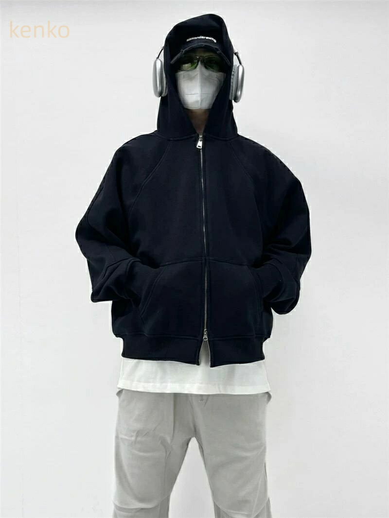 パーカー メンズ おしゃれ トップス 春 秋 無地 アメカジ フーデッド ヘビーウエイト 春秋 前開き ブランド 大きい サイズ 人気