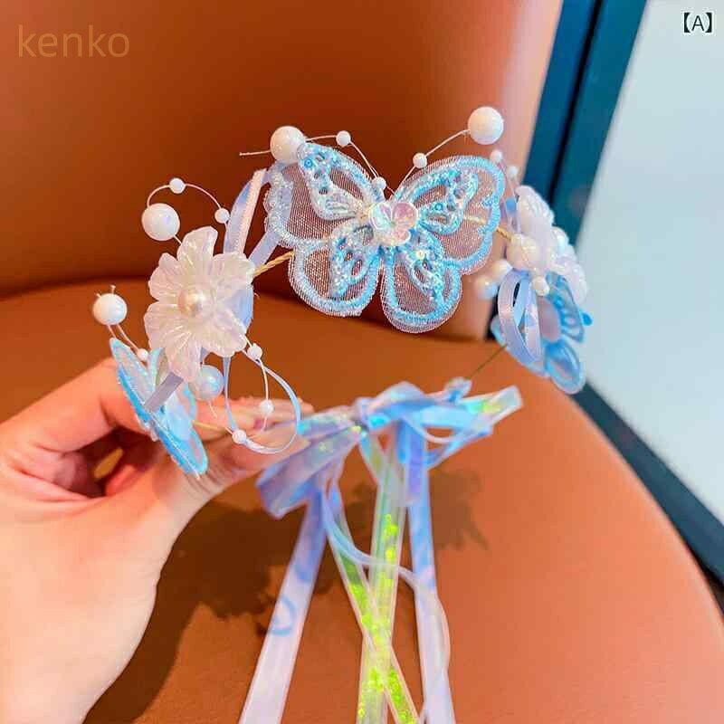 ヘアアクセサリー キッズ 女の子 プリンセス ティアラ 花冠 パール リボン カチューシャ ウェディング ..