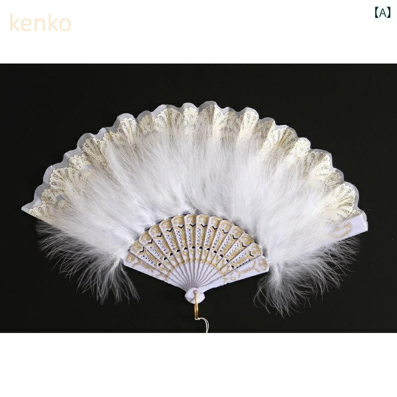 扇子 レディース ロリータ クラシック 羽根扇子 レトロ 手作り 折りたたみ ダンス チャイナドレス 舞台..