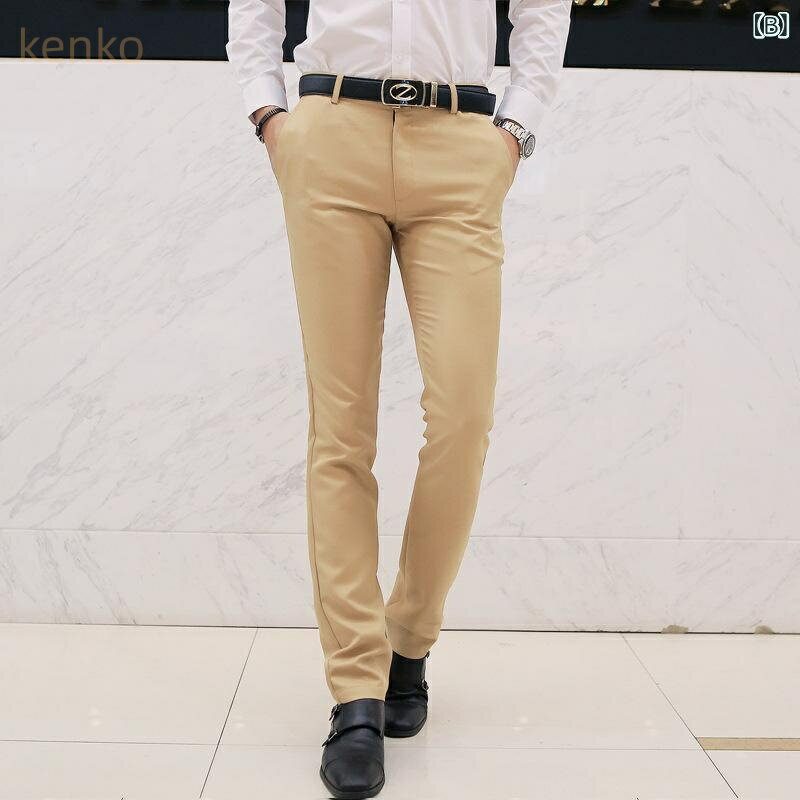 スラックス メンズ カジュアルパンツ ストレート スリムフィット テーパード 無地 ストレッチ イージーケア 快適な履き心地 ポリエステル綿混 オールシーズン 普段使い 通勤 オフィス