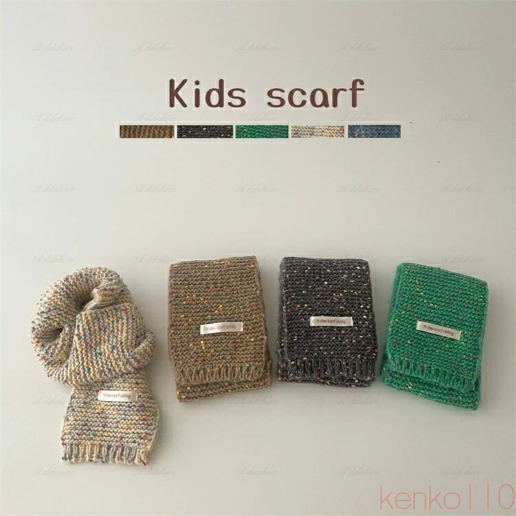 【送料無料】マフラー ネックウォーマー キッズ ニット 韓国 男の子 女の子 あったか 防寒 ふわふわ 冬..