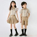【送料無料】子供スーツ 女の子 男の子 入学式 卒業式 キッズ 5点セット 上下セット 春 夏 セットアップ シャツ トップス 半袖 パンツ スカート フォーマ...