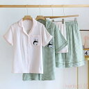 【送料無料】ペア パジャマ 半袖 夏 男女2着 セット 春 パンダ チェック 可愛い セットアップ カップル ギンガムチェック コットン シンプル 薄手 ルームウェア 高級 春夏 ペ