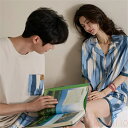 【送料無料】ペア パジャマ 半袖 夏 男女2着 セット 春 カジュアル シンプル ゆったり 涼しい 綿 セットアップ カップル おしゃれ 柔らかい ルームウェア 高級 春夏 ペアパジ|詳細画像