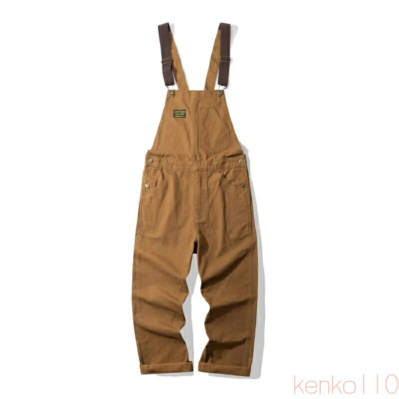 【送料無料】オーバーオール メンズ サロペット ワイド キャンバス アウトドア ストライプ ワークマン 秋 パンツ つなぎ 秋冬 おしゃれ 作業着 オールインワン ボトムス 大き