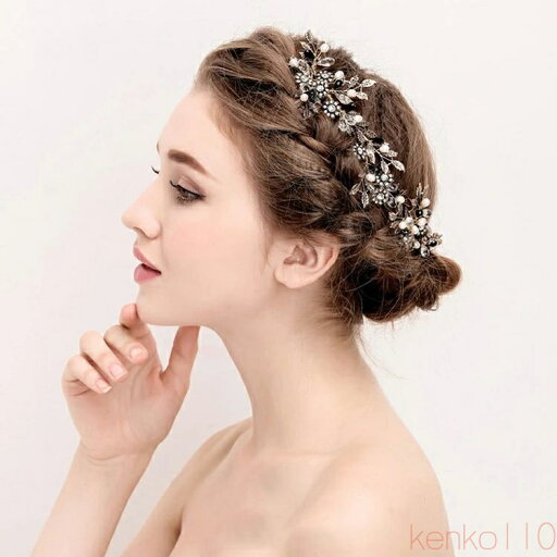 【送料無料】ヘッドドレス ヘアアクセサリー 髪飾り ボンネ コーム シルバー ブライダル ウェディングウエディング 結婚式 二次会 前撮り パーティー 花 葉 リーフ フラワー 【送料無料】ヘッドドレス ヘアアクセサリー 髪飾り ボンネ コーム シルバー ブライダル ウェディングウエディング 結婚式 二次会 前撮り パーティー 花 葉 リーフ フラワー