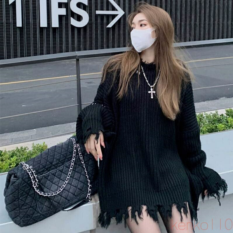 【送料無料】ニットセーター トップス セーター プルオーバー 長袖 ラウンドネック 厚手 かわいい 大人可愛い シンプル カジュアル 大人 おしゃれ お洒落 レトロ 大人女子 ル