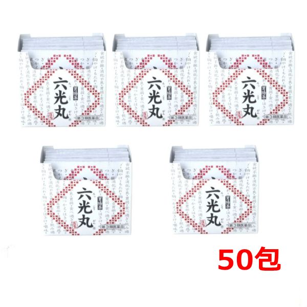 商品詳細 広告文責 社名：三重田村薬品株式会社 連絡先電話番号：0598-29-0011 メーカー名 田村薬品工業株式会社 奈良県御所市西寺田50 原産国 日本製 商品区分 第3類医薬品 添付文書の内容 商品説明文 六光丸第3類医薬品 使用上の注意 【相談すること】 1、次の人は服用前に医師、薬剤師又は登録販売者に相談すること (1)医師の治療を受けている人。 (2)妊婦又は妊娠していると思われる人。 成分・分量 1日量90粒中 センブリエキス0.18g(センブリ0.9gに相当) オウバク末0.9g ケイヒ末1.0g ソウジュツ末0.3g カンゾウ末0.45g ウルソデオキシコール酸33mg 添加物：寒梅粉、バレイショデンプン、薬用炭、アラビアゴム 効能・効果 食欲不振 消化不良 胃弱 食べ過ぎ 飲み過ぎ 胸やけ もたれ 胸つかえ はきけ(二日酔・悪酔のむかつき) 嘔吐 消化促進 消化不良による胃部・腹部膨満感 用法・用量 成人(15歳以上)　1回30粒 11歳以上15歳未満　1回20粒 8歳以上11歳未満　1回15粒 5歳以上8歳未満　1回10粒 3歳以上5歳未満　1回7粒 いずれも1日3回食後、お湯又は水で服用すること。 3歳未満は服用しないこと。 (1)小児に服用させる場合には、保護者の指導監督のもとに服用させること。 (2)3歳以上の幼児に服用させる場合には、薬剤がのどにつかえることのないよう、よく注意すること。 保管及び取り扱い上の注意 (1)直射日光の当たらない湿気の少ない涼しい所に保管すること。 (2)小児の手の届かない所に保管すること。 (3)他の容器に入れ替えないこと（誤用の原因になったり品質が変わる）。 (4)使用期限を過ぎた製品は服用しないこと。 製造販売元 田村薬品工業株式会社 奈良県御所市西寺田50 お客様相談室 電話：06-6203-5151 受付時間：10：00〜17：00（土、日、祝日を除く） リスク区分 リスク区分 第3類医薬品 医薬品の使用期限 使用期限 使用期限まで1年以上あるものをお送りします。 医薬品販売に関する記載事項（必須記載事項）はこちら