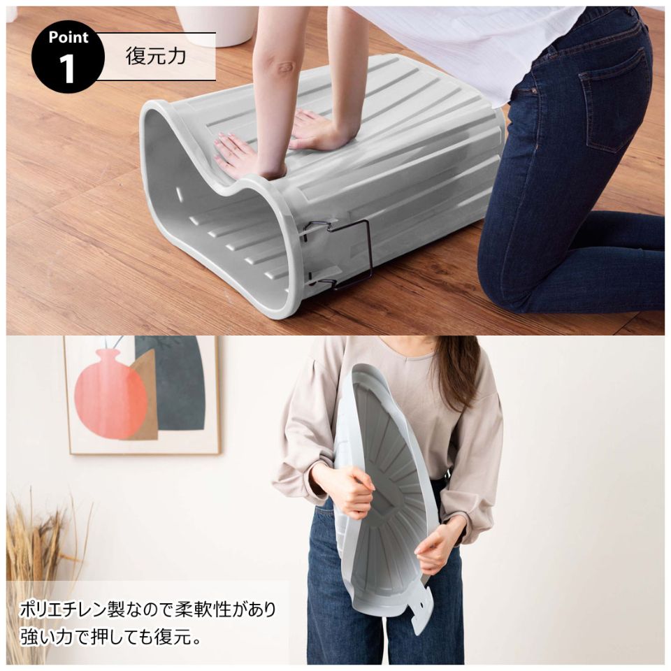 ゴミ箱 60リットル 角型ペール フタ付 おしゃれ ガレージ 屋外用 キッチンペール くず入れ 分別 国産 取っ手付 トラッシュカン 60l キッチン 黒 緑 カーキ ブラック グリーン グレー ベージュ 3