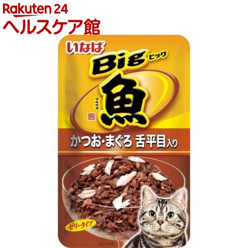 いなば Bigマルウオ かつお・まぐろ 舌平目入り(80g)【いなば マルウオ】 いなば Bigマルウオ かつお・まぐろ 舌平目入り(80g)【いなば マルウオ】