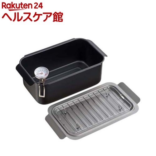 Ih/Gas Compatible - ポコフリット IH対応角型揚げ鍋 温度計アミ付 RB-2701(1セット)