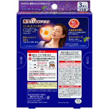 めぐりズム 蒸気でホットうるおいマスク ラベンダーミントの香り(3枚入*10箱セット)【めぐりズム】