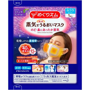めぐりズム 蒸気でホットうるおいマスク ラベンダーミントの香り(3枚入*10箱セット)【めぐりズム】