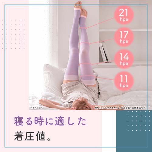 寝ながらメディキュット フルレッグ ラベンダー スリムパック L(1足)【メディキュット(QttO)】