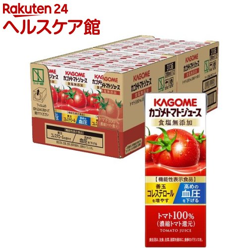 カゴメ トマトジュース 食塩無添加(200m*12本入)【カゴメジュース】