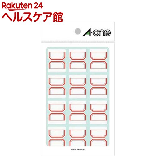 エーワン セルフインデックス 中 赤 12面 04005(15シート)[インデックスシール インデックスラベル a-one]