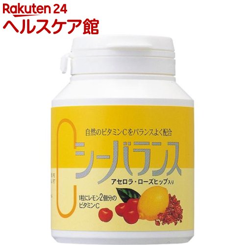 お店TOP＞健康食品＞ビタミン類＞ビタミンC＞ビタミンC＞ウメケン C-バランス (90g)【ウメケン C-バランスの商品詳細】●チュアブルタイプの、いつでも手軽に食べられるビタミンCです。【召し上がり方】1日10粒程度を目安に、そのままお召し上がりください。【品名・名称】ビタミンC含有糖類加工食品【ウメケン C-バランスの原材料】ショ糖、ブドウ糖、コーンスターチ、レモン果汁粉末、アセロラパウダー、ローズヒップパウダー、ビタミンC、レモンパウダー、クルクミン色素、ショ糖エステル、レモンオイル【栄養成分】100g当たりエネルギー：389kcal、たんぱく質：0g、脂質：0.1g、炭水化物：96.6g、ナトリウム：1.1mg、ビタミンC：15.6g【保存方法】直射日光・高温多湿を避けて保存してください。【原産国】日本【ブランド】ウメケン【発売元、製造元、輸入元又は販売元】ウメケンリニューアルに伴い、パッケージ・内容等予告なく変更する場合がございます。予めご了承ください。ウメケン大阪府大阪市北区黒崎町3-1606-6374-3456広告文責：楽天グループ株式会社電話：050-5577-5042[ビタミンサプリメント/ブランド：ウメケン/]