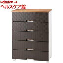 チェスト フィッツプラス メッシュ 5段 ブラウン 奥行約41×幅75×高さ105cm FM7505(1コ入)【フィッツ(収納用品)】