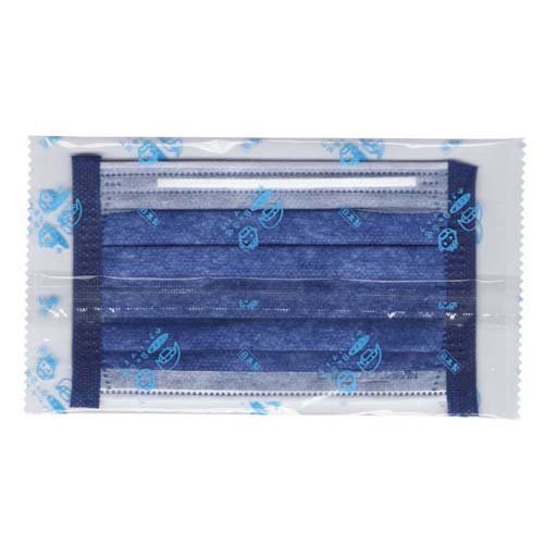 こども用 紺色やさしいマスク 個包装 小学生サイズ(30枚入*3袋セット)【美保(Bihou)】