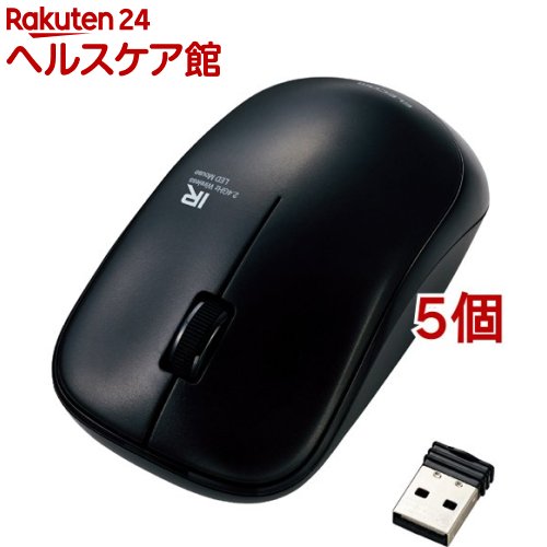 ���쥳�� �磻��쥹�ޥ��� 3�ܥ��� BlueLED 2.4GHz ̵�� �����ȥ꡼ M-FIR08DRBK(5�ĥ��å�)�ڥ��쥳��(ELECOM)��