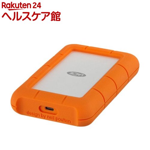 エレコム LaCie ハードディスク 外付け 2TB Rugged Mini Type-C 2年保証 2EUAP9(1個)【エレコム(ELECOM)】[Mac iPad Windows対応 耐落下性 耐衝撃性 防塵 耐雨性]