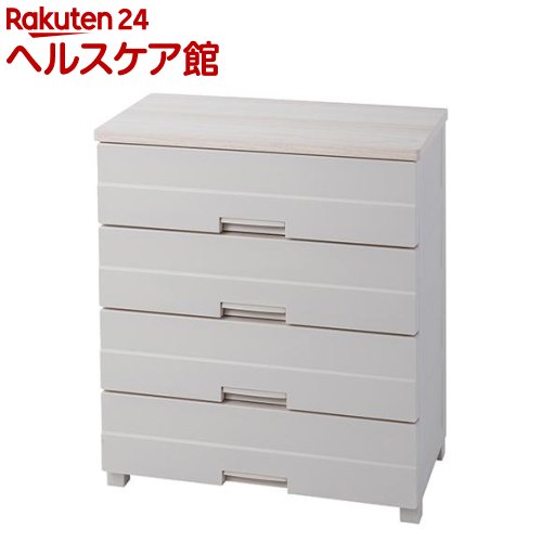 チェスト フィッツプラス イージー 4段 カプチーノ 奥行約41×幅75×高さ85cm FE7504(1コ入)【フィッツ(収納用品)】