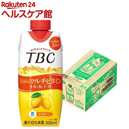 TBC サプリメントドリンク 1日分のマルチビタミン レモン(330ml*12本入)【TBC】