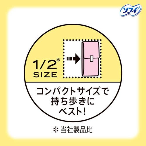 センターイン コンパクト 1／2 多い昼 ふつうの日用 無香料 羽つき 21.5cm (22個*3袋セット)【wmc_2】【ソフィ　センターインコンパクト】[生理用品] kenkocom-11857786 楽天24 ヘルスケア館 サンプル画像3