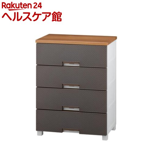 チェスト フィッツプラス メッシュ 4段 ブラウン 奥行約41×幅65×高さ85cm FM6504(1台)【フィッツ(収納用品)】