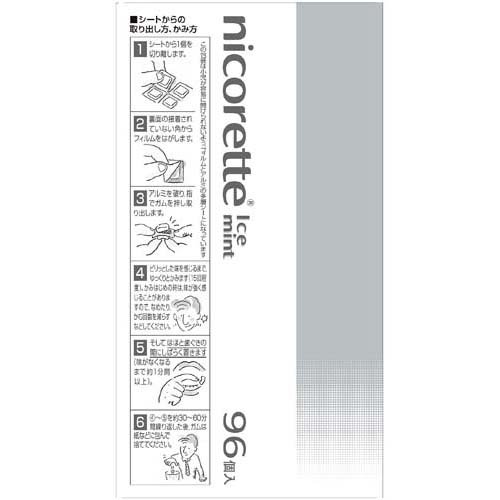 【第(2)類医薬品】ニコレット アイスミント(96コ入*3コセット(セルフメディケーション税制対象))【ニコレット】 2