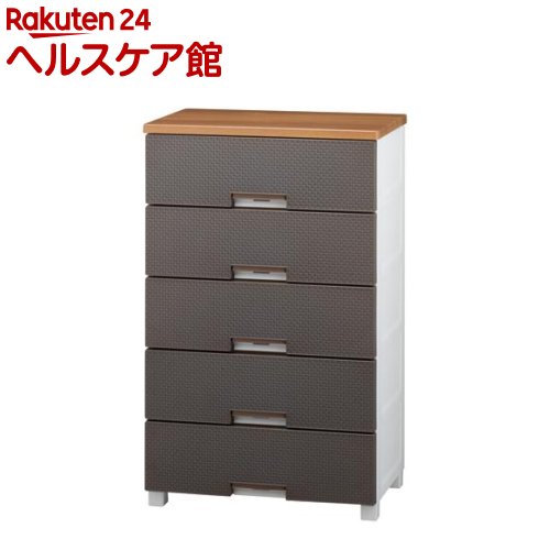 チェスト フィッツプラス メッシュ 5段 ブラウン 奥行約41×幅65×高さ105cm FM6505(1台)【フィッツ(収納用品)】
