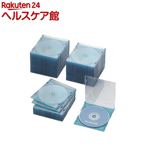 エレコム BLu-ray/DVD/CDケース スリム/PS/1枚収納 CCD-JSCS50CBU(50枚入)【エレコム(ELECOM)】