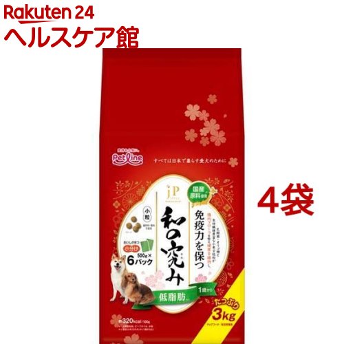 JPスタイル 和の究み 小粒 低脂肪 1歳から(3kg*4袋セット)【ジェーピースタイル(JP STYLE)】