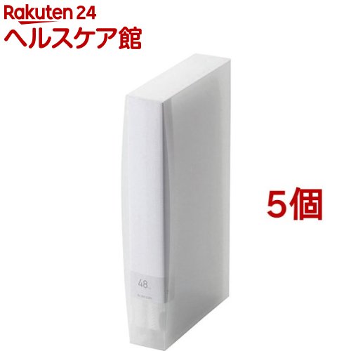 お店TOP＞家電＞オーディオ機器＞DVDソフト・アクセサリー＞CD・DVDケース＞エレコム DVD／CD用ディスクファイル 48枚収納 CCD-FS48CR (5個セット)【エレコム DVD／CD用ディスクファイル 48枚収納 CCD-FS48CRの商品詳細】●大量のDVDやCDをコンパクトに整理・収納できるDVD／CD用ディスクファイルです。●ディスクの整理・検索に便利なインデックスラベルが付属しています。●分類に便利な背ラベルカードが付属しています。●ファイル本体はフィンガーホール付きで、ファイルケースから取り出しやすくなっています。●ファイル表面は、手触りのよいエンボス加工を施しています。●DVD／CD収納部には、ディスクをキズから守る不織布シートを使用しています。●DVD／CD収納部には、ディスクの飛び出しを防ぐストッパーが付いています。●彩度の高い美しいカラーを採用し、オフィスでもご家庭でもシーンを選ばずご使用いただけます。【規格概要】サイズ・・・幅155mm*厚み43mm*高さ278mm材質・・・本体(ポリプロピレン、背ラベルカード)／インデックスラベル(紙)対象メディア・・・DVD／CD収納数・・・48枚カラー・・・クリア付属品・・・背ラベルカード／インデックスラベル【ブランド】エレコム(ELECOM)【発売元、製造元、輸入元又は販売元】エレコム※説明文は単品の内容です。リニューアルに伴い、パッケージ・内容等予告なく変更する場合がございます。予めご了承ください。(ELECOM)・単品JAN：4953103452831エレコム541-8765 大阪市中央区伏見町4丁目1番1号 9F0570-084-465広告文責：楽天グループ株式会社電話：050-5577-5042[液晶テレビ・プラズマテレビ・その他テレビ/ブランド：エレコム(ELECOM)/]