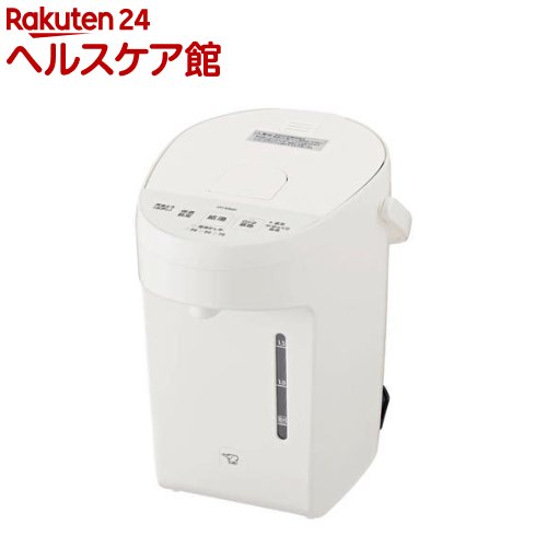 お店TOP＞家電＞調理家電＞電気ポット・電気ケトル＞電気ポット＞象印 マイコン沸とう電動ポット 2L ホワイト CP-EB20-WA (1台)【象印 マイコン沸とう電動ポット 2L ホワイト CP-EB20-WAの商品詳細】●コンパクトなのにたっぷり「2L」サイズ●ラクラク注げる「電動給湯」●用途に合わせて選べる「3段階保温設定」98度・90度・70度・「70度保温」は、一度沸とうさせたお湯を70度で保温する、ミルク作りに便利な機能です。●ゆっくり少量ずつ注げる「ゆっくりカフェドリップ給湯」●押しやすいセンターレイアウトの給湯ボタン●お知らせメロディー●取扱説明書が確認できる二次元コードつき【規格概要】本体寸法(幅×奥行×高さ)19×27×25.5cm本体質量：2kg個装箱寸法(幅×奥行×高さ)25.5×25.5×32m個装箱質量：2.6kg生産国：中国消費電力(湯沸かし時)：700W湯沸時間(満水時)：約20分電源コード：マグネット式1m容量(L)：2カラー： ホワイト【原産国】中国【ブランド】象印(ZOJIRUSHI)【発売元、製造元、輸入元又は販売元】象印マホービンリニューアルに伴い、パッケージ・内容等予告なく変更する場合がございます。予めご了承ください。象印マホービン530-8511 大阪府大阪市北区天満1丁目20-50120-345135広告文責：楽天グループ株式会社電話：050-5577-5042[キッチン家電・調理家電/ブランド：象印(ZOJIRUSHI)/]