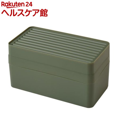 マスクケース 忘れない カーキ 約19*10.5*10.1cm(1個)(4.0)