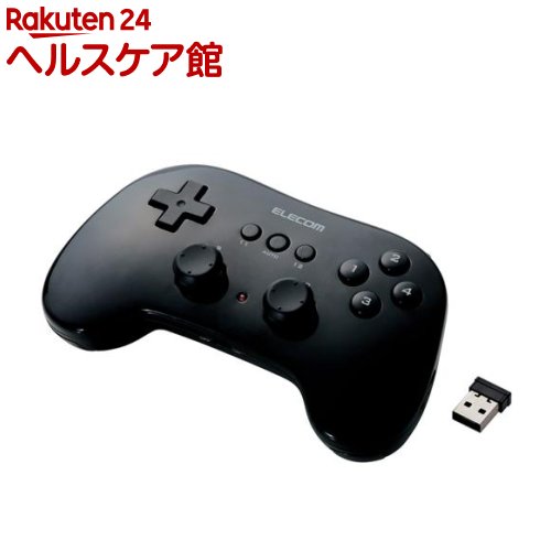 無線ゲームパッド 12ボタン 連射 高耐久 ブラック(1個)