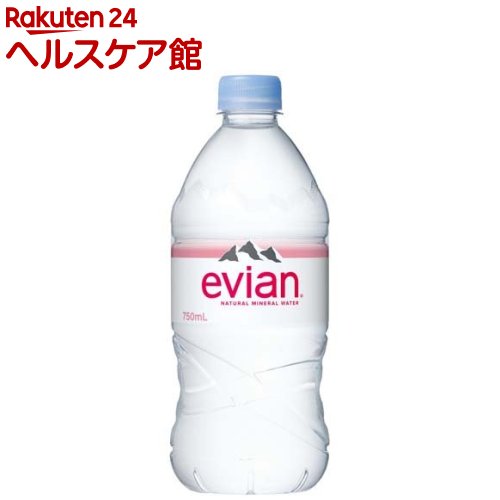 伊藤園 evian(エビアン) ミネラルウォーター 正規輸入品(750ml×12本)【エビアン(evian)】[水] kenkocom-11553571 楽天24 ヘルスケア館 パッケージ画像