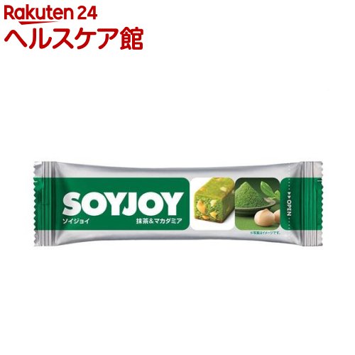 お店TOP＞健康食品＞ダイエットサポート＞ダイエットフード＞ダイエットバー＞SOYJOY(ソイジョイ) 抹茶＆マカダミア (30g*12本入)【SOYJOY(ソイジョイ) 抹茶＆マカダミアの商品詳細】●しっとりとした食感に苦みと旨味が感じられる芳醇な抹茶の味わい。●抹茶生地にマカダミアナッツとホワイトチョコが練りこまれたバランスの良い美味しさ。●高タンパク＆低GI食品、グルテンフリー。【品名・名称】菓子【SOYJOY(ソイジョイ) 抹茶＆マカダミアの原材料】大豆粉(国内製造、遺伝子組換えでない)、マーガリン、砂糖、卵、難消化性デキストリン、白あん、マカダミアナッツ、ホワイトチョコレート(乳成分を含む)、抹茶、食塩／ソルビトール、香料、クチナシ色素、紅花色素【栄養成分】1本(30g)当たりエネルギー：149kcal、たんぱく質：5.3g、脂質：10.4g(飽和脂肪酸：2.7g、トランス脂肪酸：0g)、コレステロール：6〜12mg、炭水化物：11.2g(糖質：7.2g、食物繊維：4.0g)、食塩相当量：0.08〜0.18g 大豆イソフラボン：25mg【アレルギー物質】(28品目中)卵、乳成分、大豆【保存方法】高温をさけ、涼しい場所に保存してください。【注意事項】・開封後は早くお召し上がりください。・本品はピーナッツを含む製品と共通の設備で製造しています。・マカダミアナッツはカシューナッツ、アーモンドと共通の設備で加工されたものを使用しています。【原産国】日本【ブランド】SOYJOY(ソイジョイ)【発売元、製造元、輸入元又は販売元】大塚製薬商品に関するお電話でのお問合せは、下記までお願いいたします。受付時間9：00-17：00(土・日・祝日、休業日を除く)飲料、食品、サプリメント：0120-550-708エクエル：0120-008018化粧品、医薬部外品：03-3293-3212輸液、ラコール、ツインライン、メディカルフーズ(OS-1、エンゲリード、GFO等)につきましては、株式会社大塚製薬工場 0120-872-873(受付時間9：00-17：30(土・日、祝日、当社休業日を除く)までお問合せください。リニューアルに伴い、パッケージ・内容等予告なく変更する場合がございます。予めご了承ください。/(/F643501/)/大塚製薬101-8535 東京都千代田区神田司町2丁目9番 ※お問合せ番号は商品詳細参照広告文責：楽天グループ株式会社電話：050-5577-5042[ダイエット食品/ブランド：SOYJOY(ソイジョイ)/]